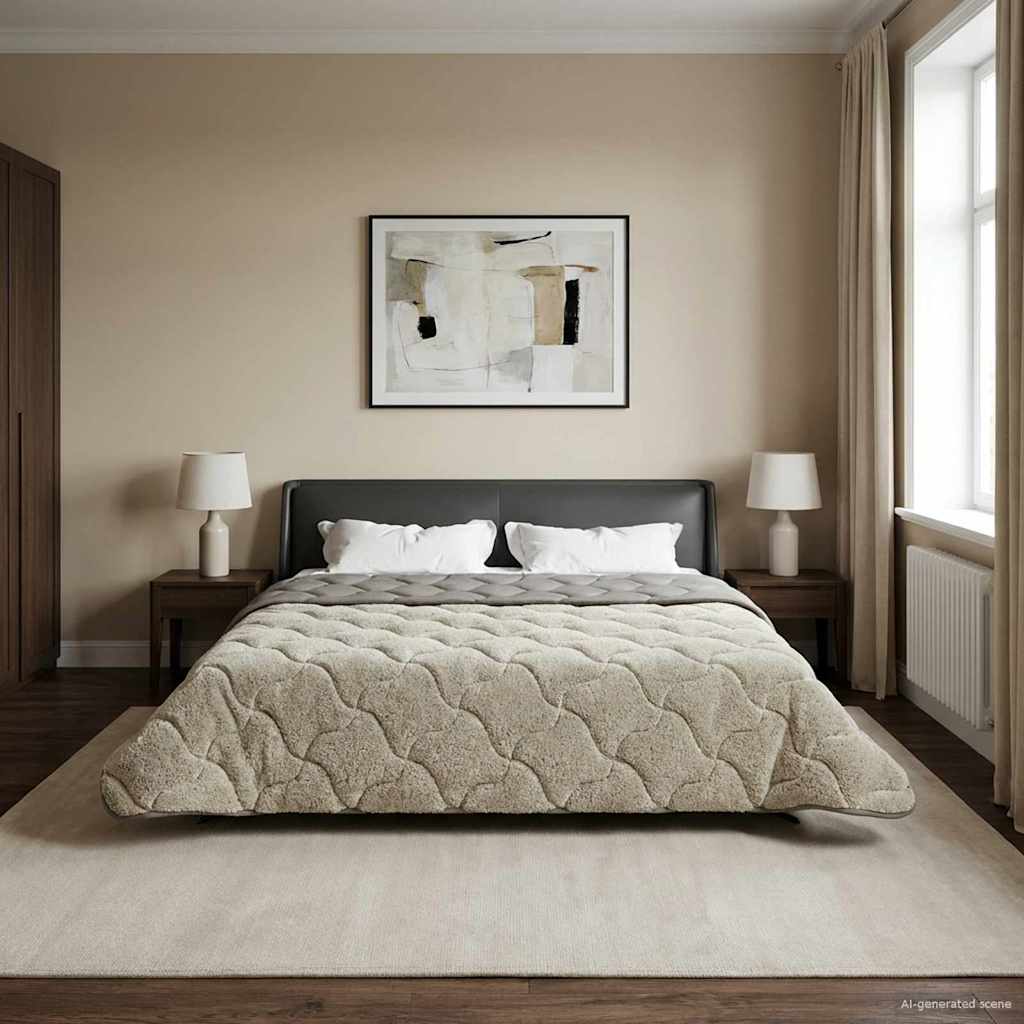 Duvet Invernale Trapuntato Grigio chiaro 200 x 240 cm