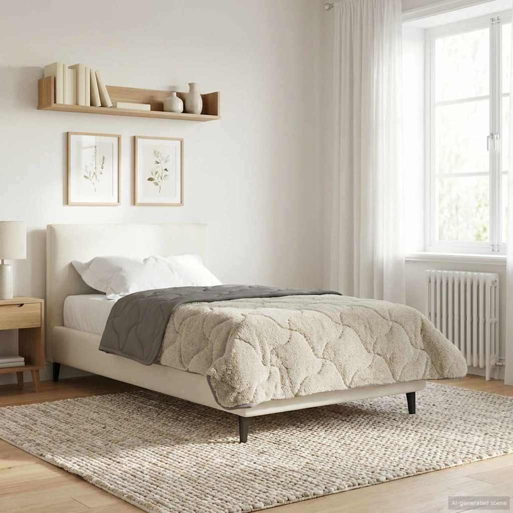 Duvet Invernale Trapuntato Grigio chiaro 135 x 200 cm