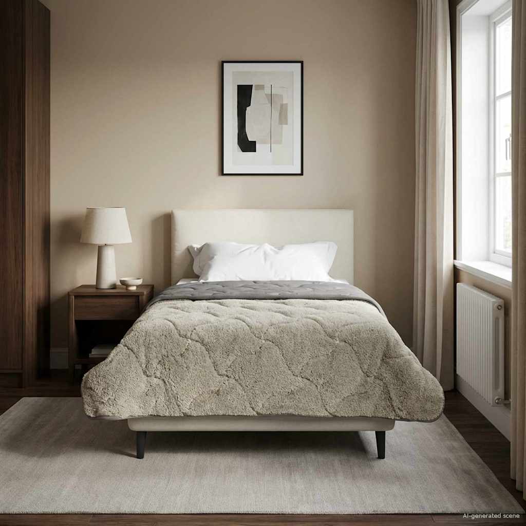 Duvet Invernale Trapuntato Grigio chiaro 135 x 200 cm