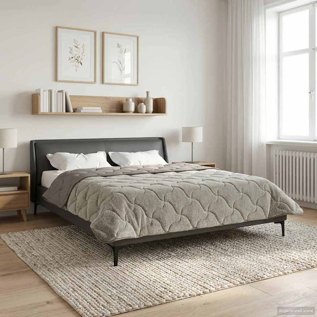 Duvet Invernale Trapuntato Grigio chiaro 200 x 220 cm