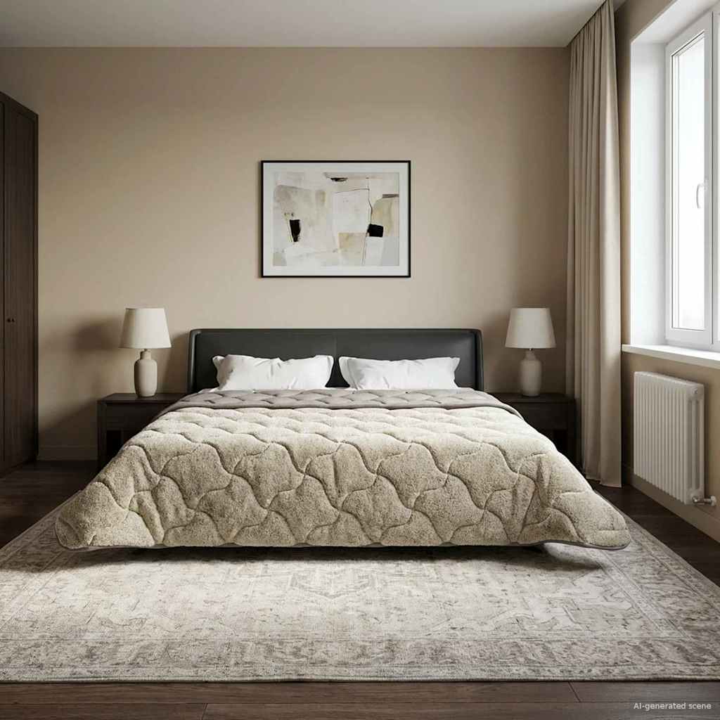 Duvet Invernale Trapuntato Grigio chiaro 220 x 240 cm