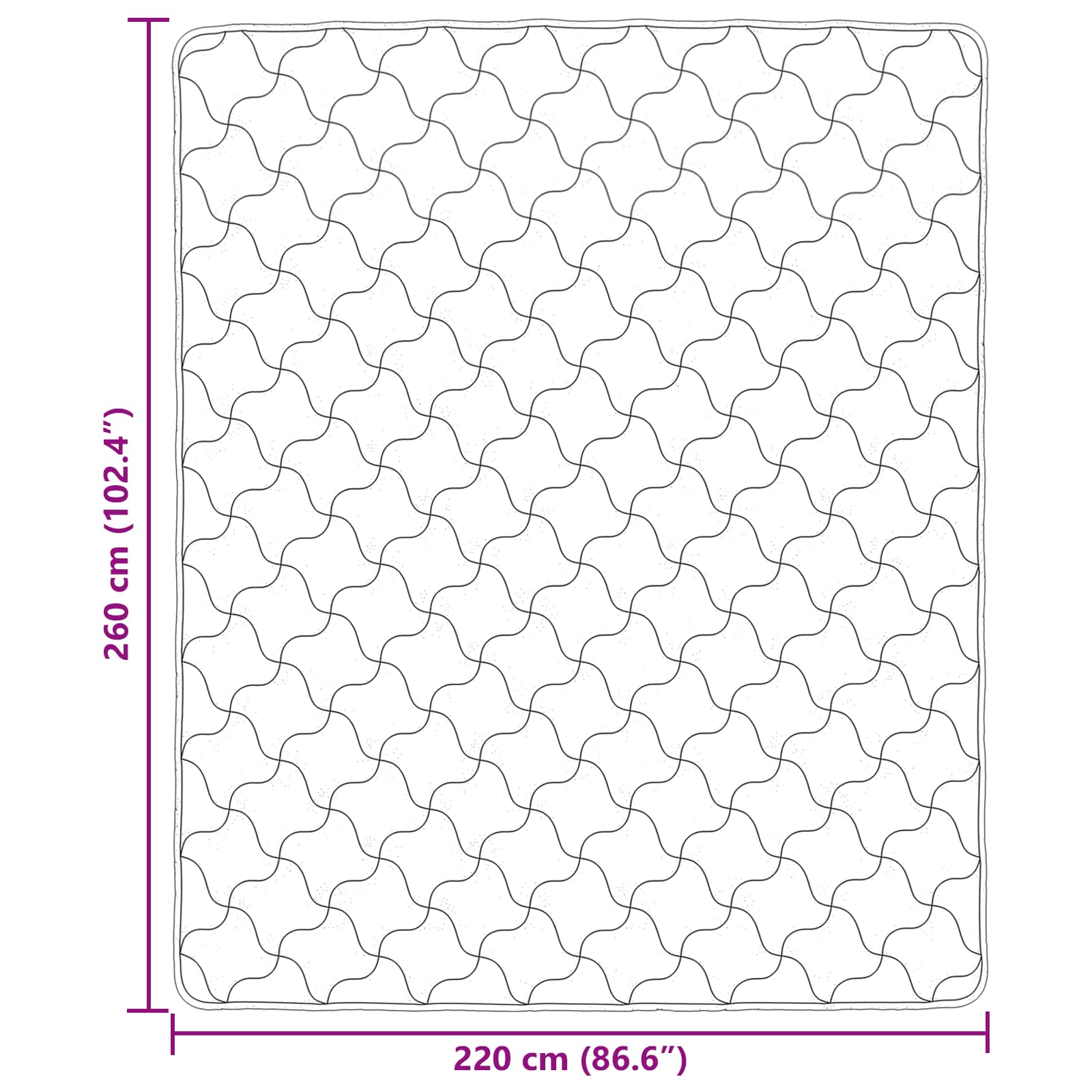 Duvet Invernale Trapuntato Grigio chiaro 220 x 260 cm