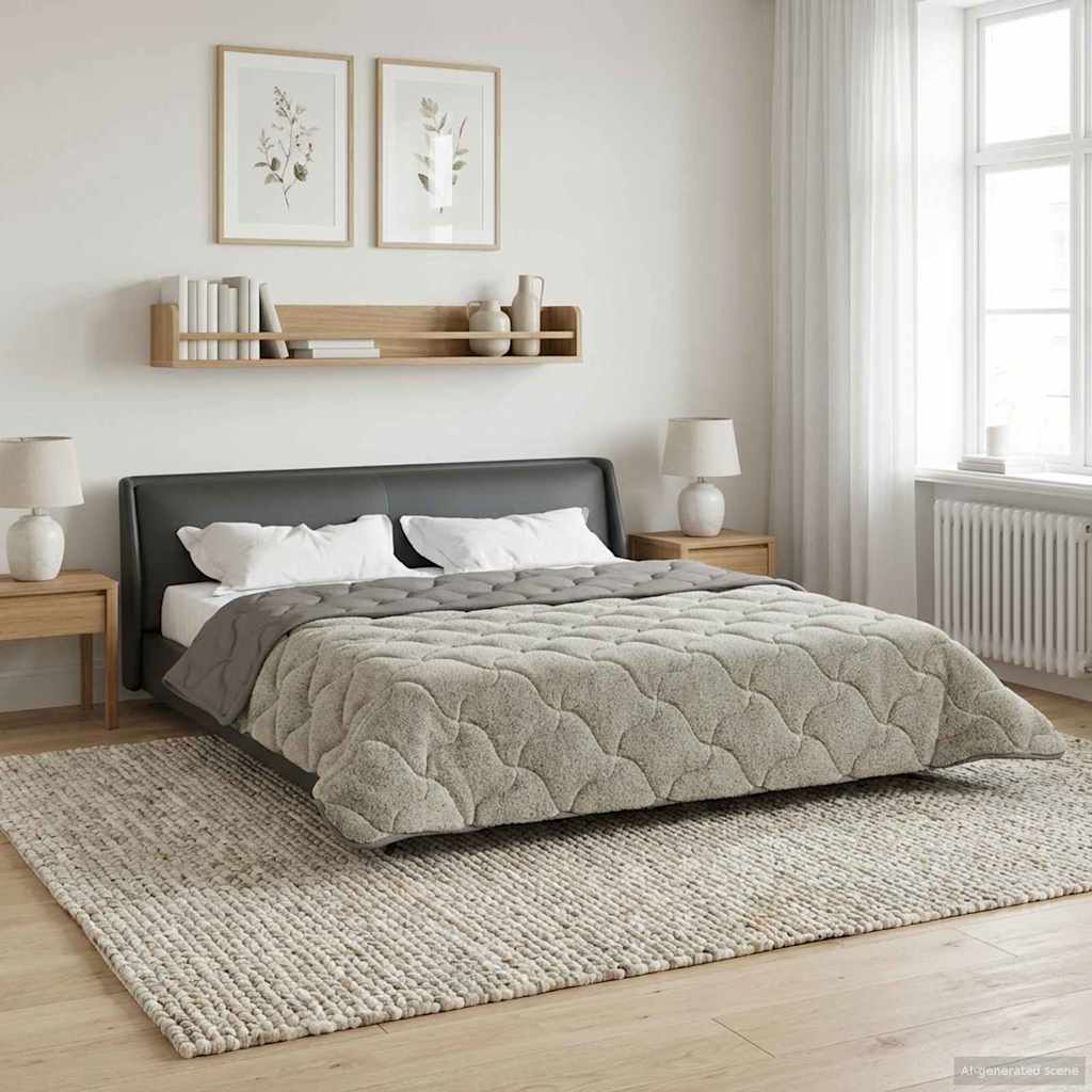 Duvet Invernale Trapuntato Grigio chiaro 240 x 260 cm