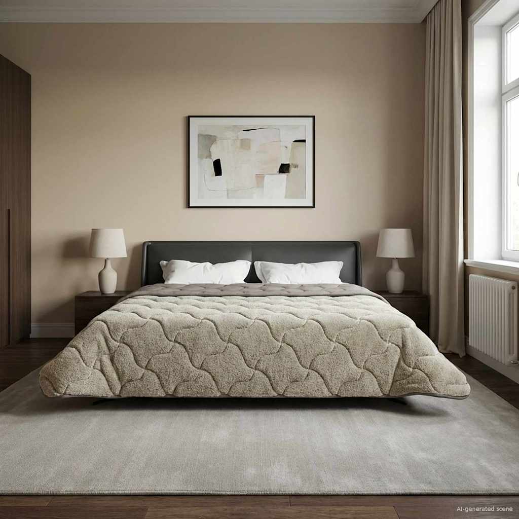 Duvet Invernale Trapuntato Grigio chiaro 240 x 260 cm