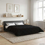 Duvet Invernale Nero 220 x 240 cm Microfibra e Fleece Teddy