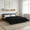 Duvet Invernale Nero 220 x 260 cm Microfibra e Fleece Teddy