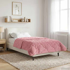 Duvet Invernale Rosa 135 x 200 cm Microfibra e Fleece Teddy