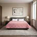 Duvet Invernale Rosa 200 x 200 cm Microfibra e Fleece Teddy