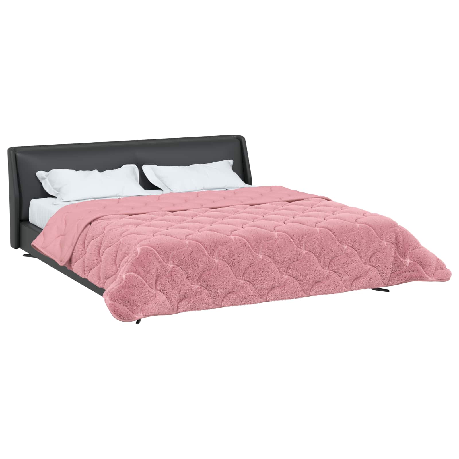 Duvet Invernale Rosa 200 x 240 cm Microfibra e Fleece Teddy