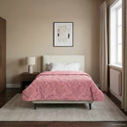 Duvet Invernale Rosa 135 x 200 cm Microfibra e Fleece Teddy