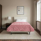 Duvet Invernale Rosa 155 x 220 cm Microfibra e Fleece Teddy
