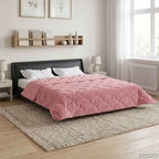 Duvet Invernale Rosa 200 x 220 cm Microfibra e Fleece Teddy