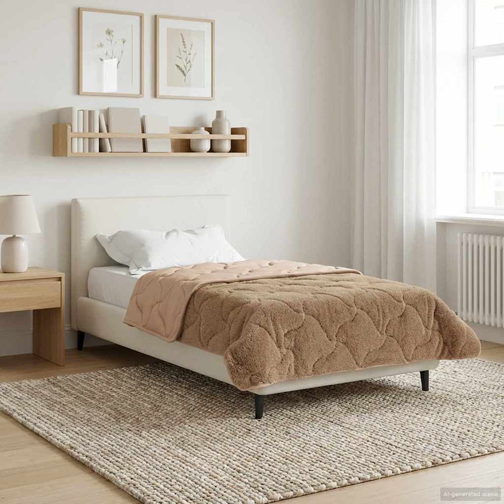 Duvet Invernale Talpa 140 x 220 cm Microfibra e Fleece Teddy