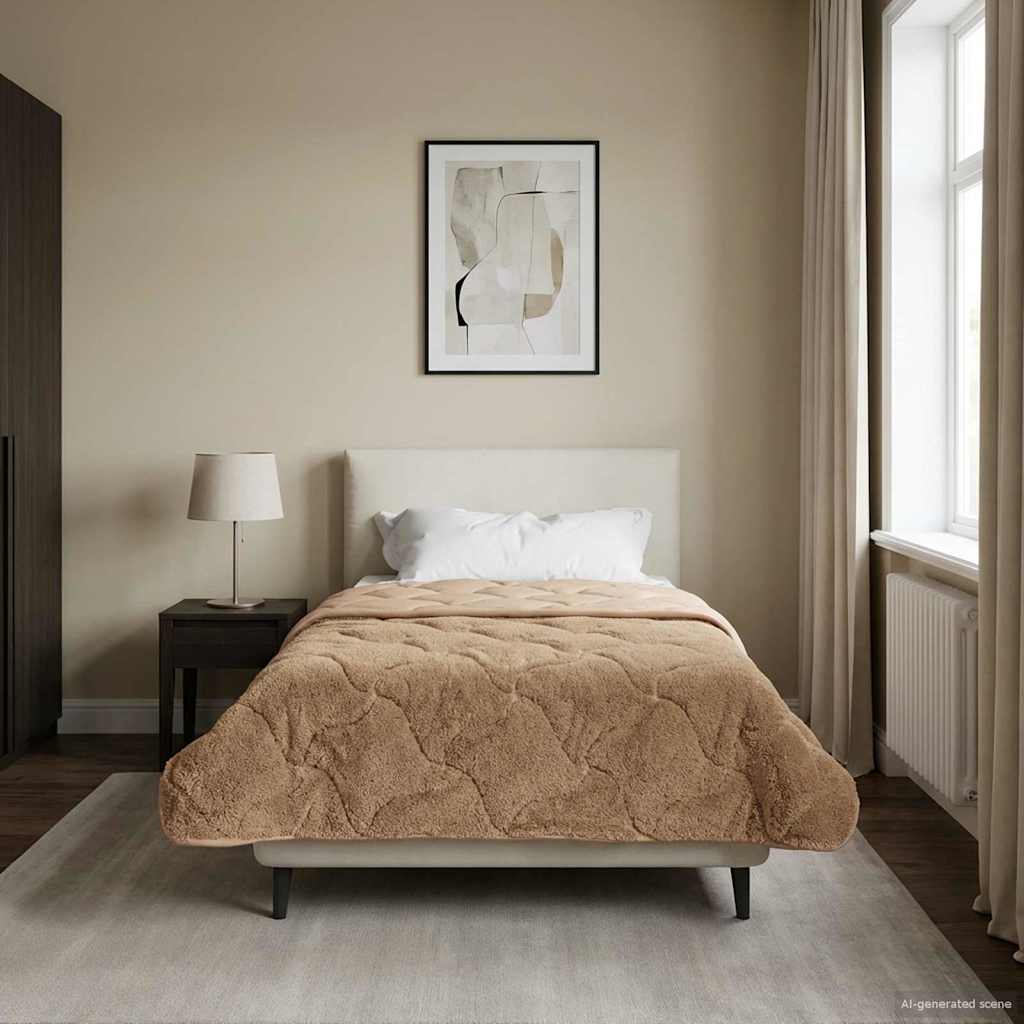 Duvet Invernale Talpa 155 x 220 cm Microfibra e Fleece Teddy