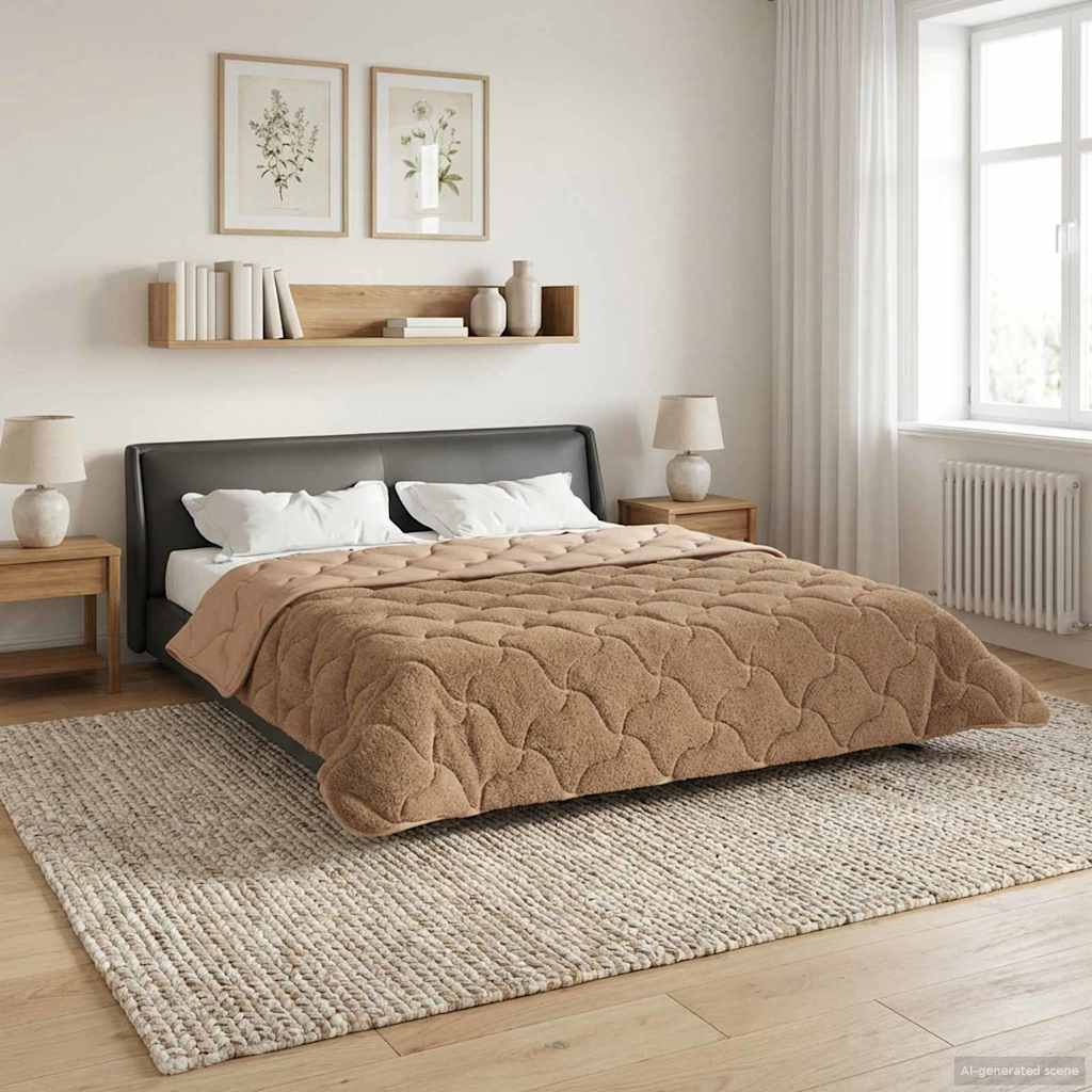 Duvet Invernale Talpa 240 x 260 cm Microfibra e Fleece Teddy