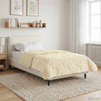 Duvet Invernale Crema 135 x 200 cm Microfibra e Fleece Teddy