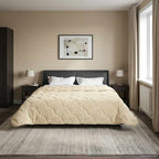Duvet Invernale Crema 200 x 200 cm Microfibra e Fleece Teddy