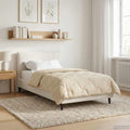Duvet Invernale Crema 135 x 220 cm Microfibra e Fleece Teddy
