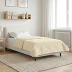 Duvet Invernale Crema 140 x 220 cm Microfibra e Fleece Teddy