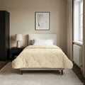 Duvet Invernale Crema 140 x 220 cm Microfibra e Fleece Teddy
