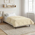Duvet Invernale Crema 155 x 220 cm Microfibra e Fleece Teddy