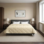 Duvet Invernale Crema 220 x 260 cm Microfibra e Fleece Teddy