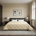 Duvet Invernale Crema 240 x 260 cm Microfibra e Fleece Teddy
