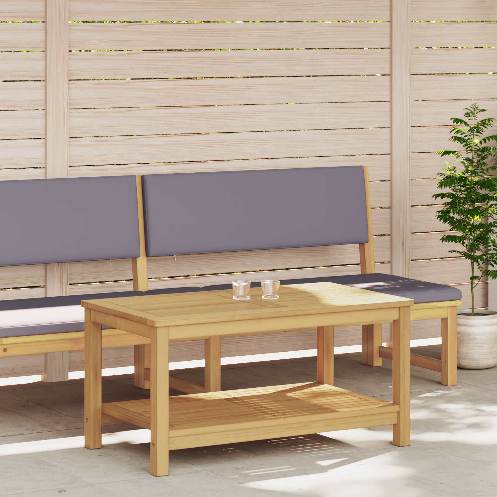 Tavolo laterale Olio Naturale 90 x 50 x 45 cm