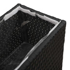 Vasetto alto Nero 55 x 22 x 70 cm polyrattan