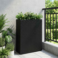 Vasetto alto Nero 55 x 22 x 70 cm polyrattan