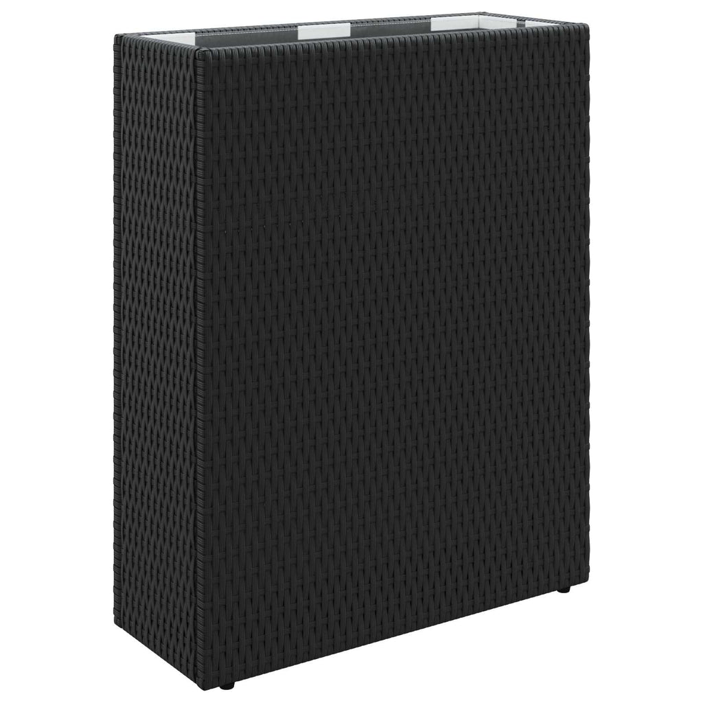 Vasetto alto Nero 55 x 22 x 70 cm polyrattan