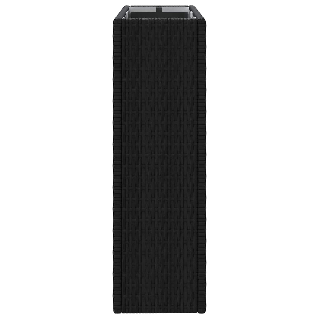 Vasetto alto Nero 55 x 22 x 70 cm polyrattan