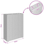 Vasetto alto Nero 55 x 22 x 70 cm polyrattan