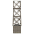 Vaso da Giardino con Trellis Grigio 35 x 30 x 135 cm polyrattan