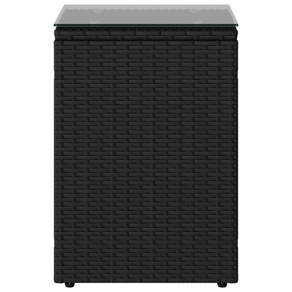 Tavolo laterale Nero polyrattan