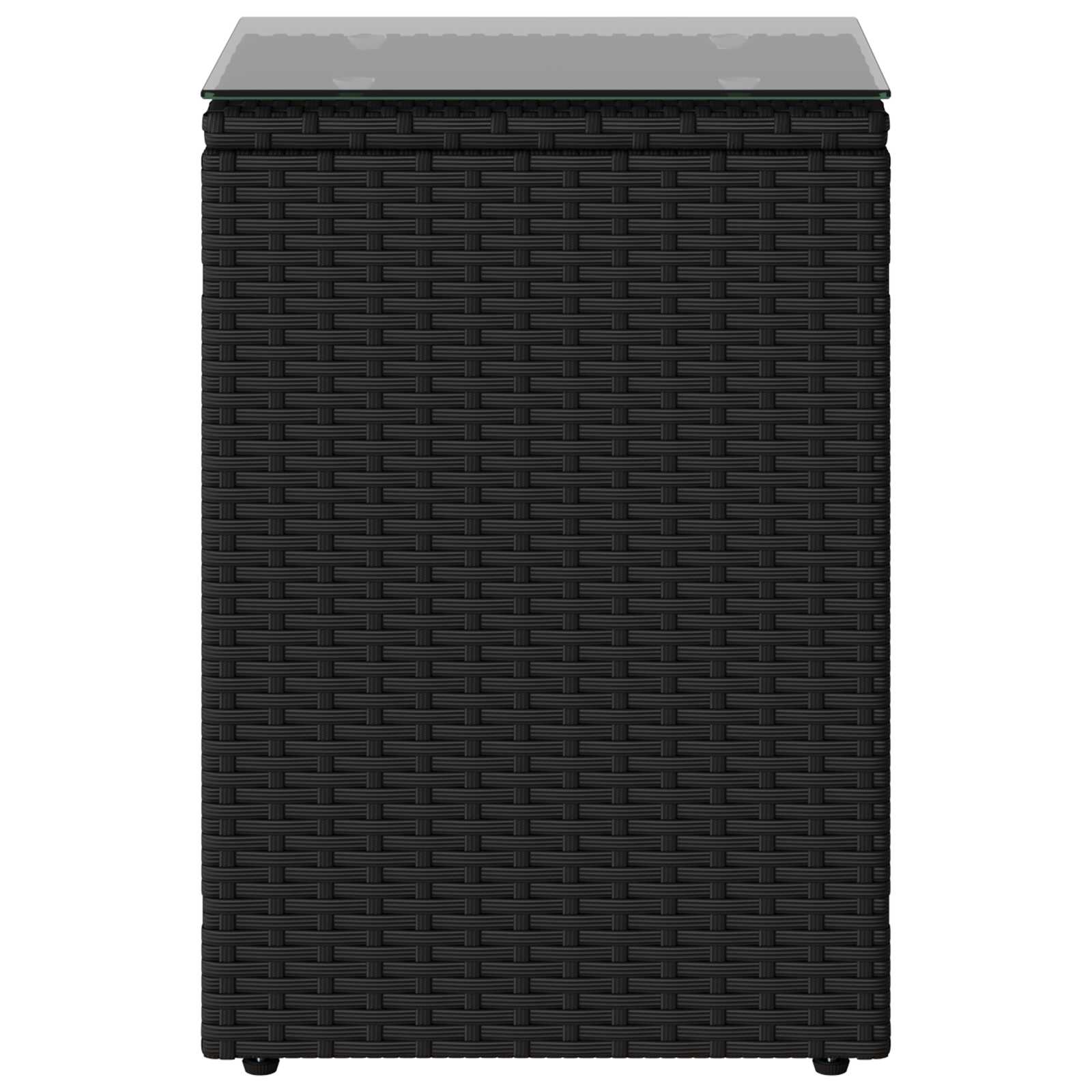 Tavolo laterale Nero polyrattan
