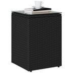 Tavolo laterale Nero polyrattan