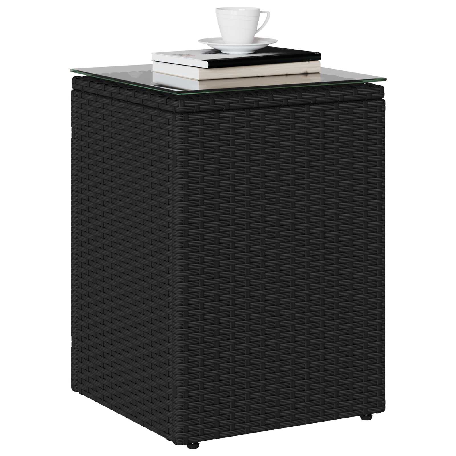 Tavolo laterale Nero polyrattan
