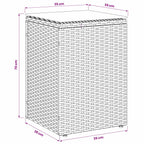 Tavolo laterale Nero polyrattan