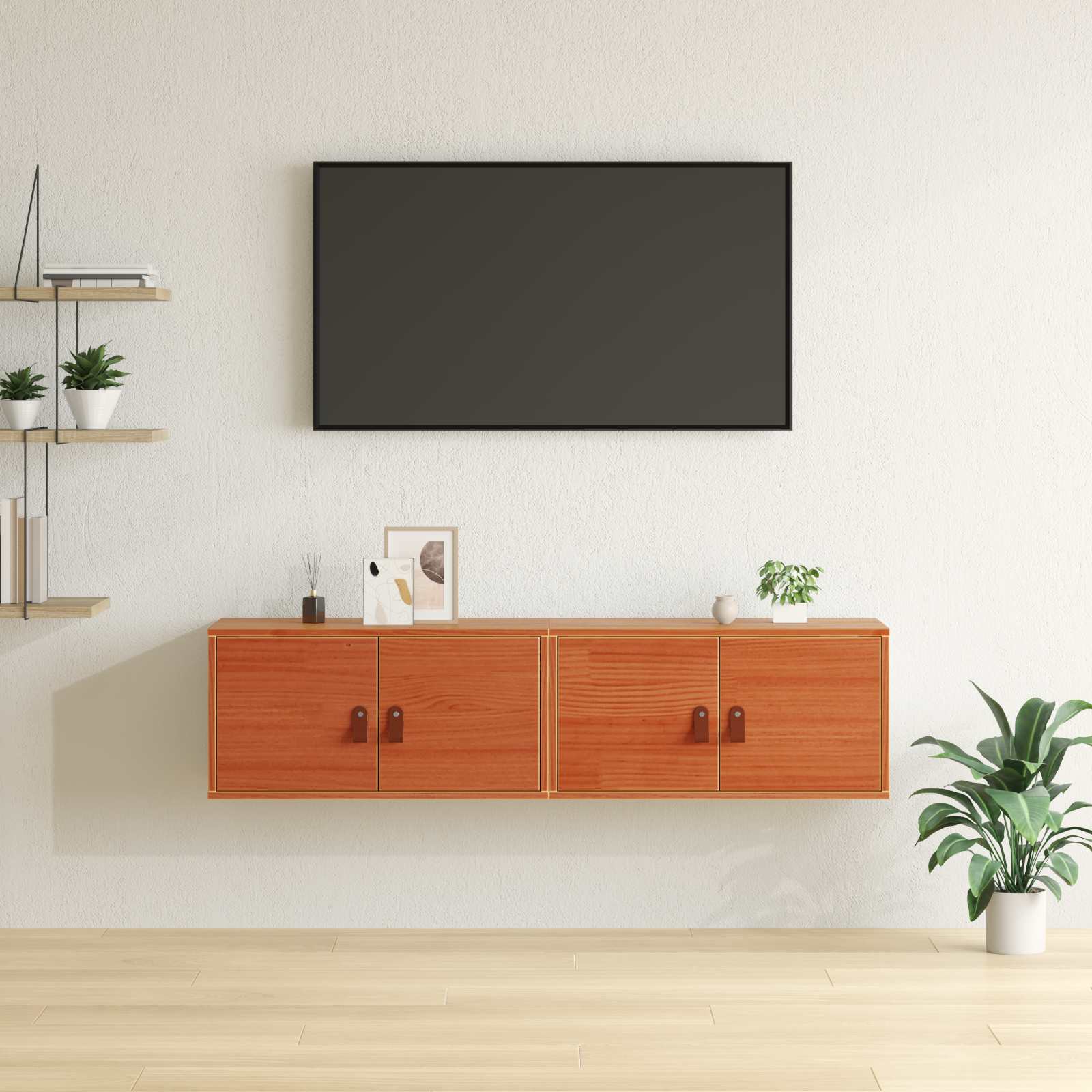 Armadietto a muro 2 pcs Marrone cerato 60 x 30 x 30 cm