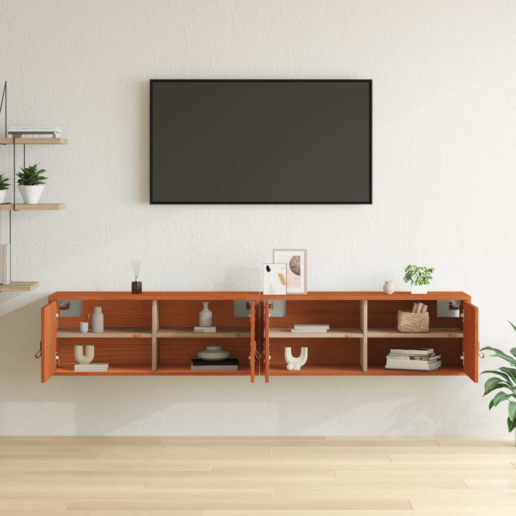 Armadietto a muro 2 pcs Marrone cerato 80 x 30 x 30 cm