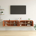 Armadietto a muro 2 pcs Marrone cerato 80 x 30 x 30 cm