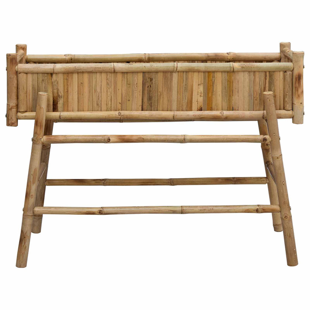 Vaso da Giardino con Supporto Naturale 100 x 38 x 74 cm Bambù