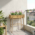 Vaso da Giardino con Supporto Naturale 100 x 38 x 114 cm Bambù