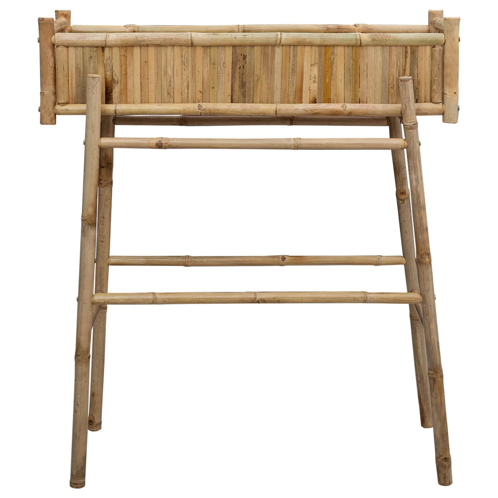 Vaso da Giardino con Supporto Naturale 100 x 38 x 114 cm Bambù