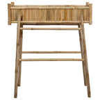 Vaso da Giardino con Supporto Naturale 100 x 38 x 114 cm Bambù
