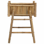 Vaso da Giardino con Supporto Naturale 50 x 38 x 74 cm Bambù