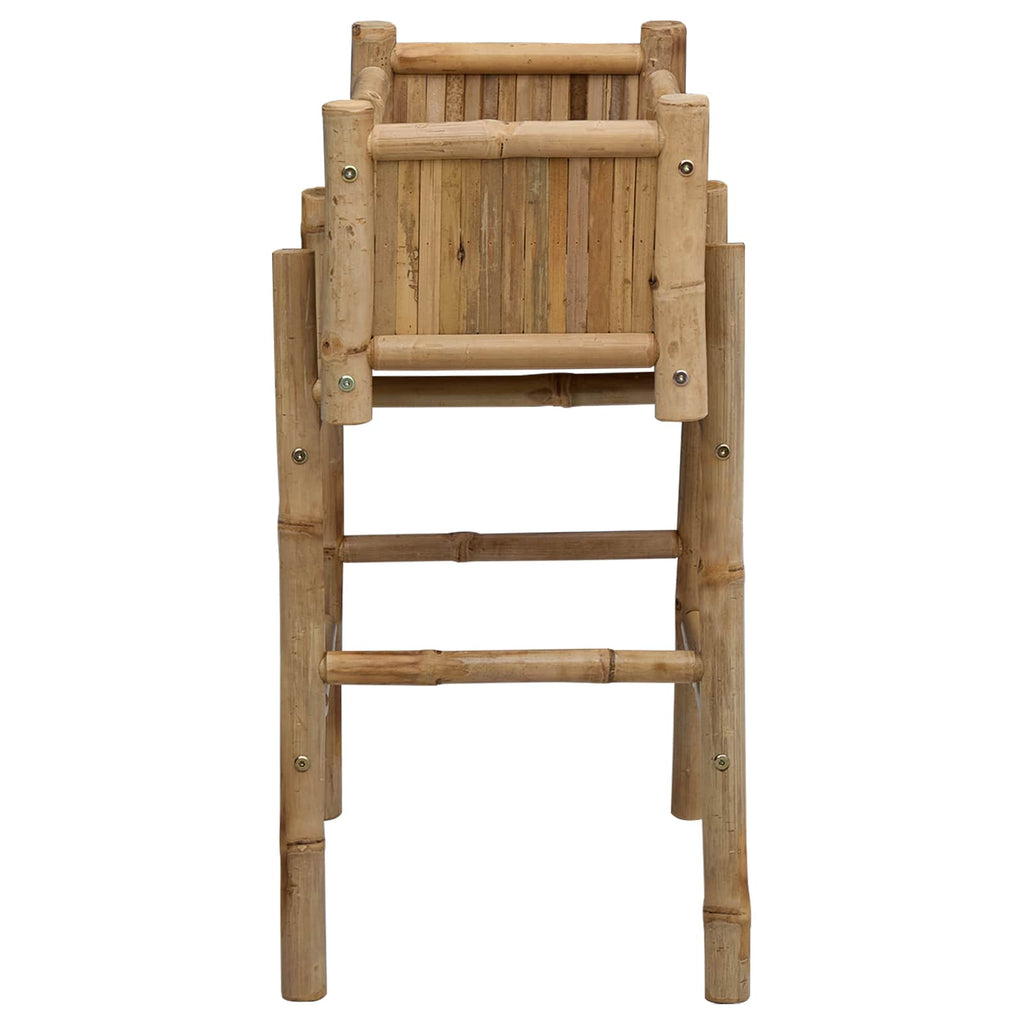 Vaso da Giardino con Supporto Naturale 50 x 38 x 74 cm Bambù