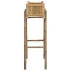 Vaso da Giardino con Supporto Naturale 50 x 38 x 114 cm Bambù
