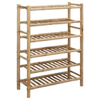 Scarpiera con lo scaffale Naturale 68 x 28 x 96 cm Bambù